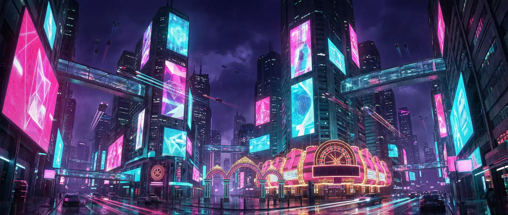 od体育 赛博朋克霓虹复古都市夜景